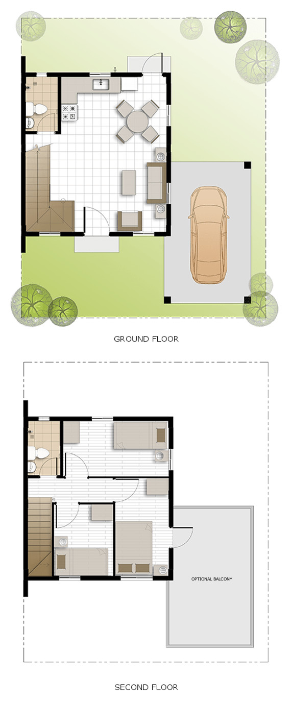 Cara Floor Plan House and Lot in Iloilo